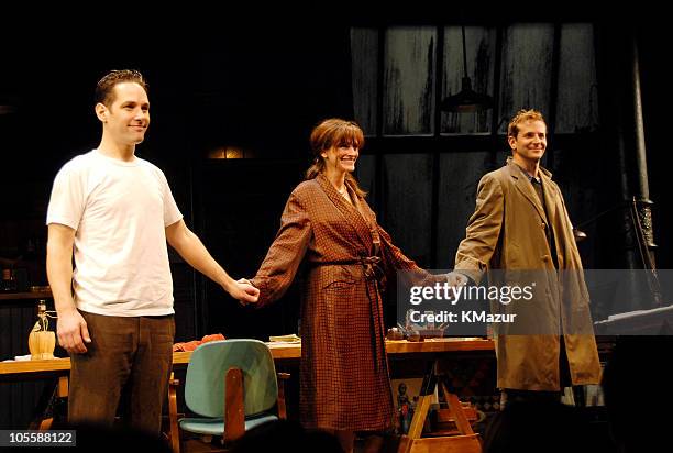 Paul Rudd, Julia Roberts and Bradley Cooper during "Three Days of Rain" Broadway Opening Night - Curtain Call and Departures at Bernard B. Jacobs...