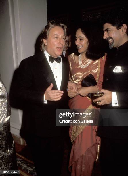 Arnold Scaasi and Sonny Mehta during 1991 National Book Awards at Plaza Hotel in New York City, New York, United States.