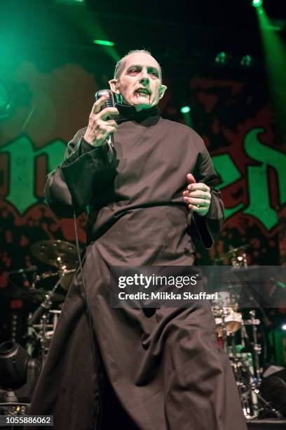 Vocalist Dave Vanian of The Damned performs at The Regency Ballroom on October 31, 2018 in San Francisco, California.