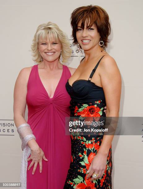 Judi Evans and Julie Pinson during The 33rd Annual Daytime Creative Arts Emmy Awards in Los Angeles - Arrivals at The Grand Ballroom at Hollywood and...