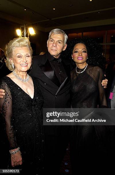 Barbara Davis, guest and Diana Ross during Mercedes Benz Presents the 16th Annual Carousel Of Hope Gala - VIP Reception at Beverly Hilton Hotel in...