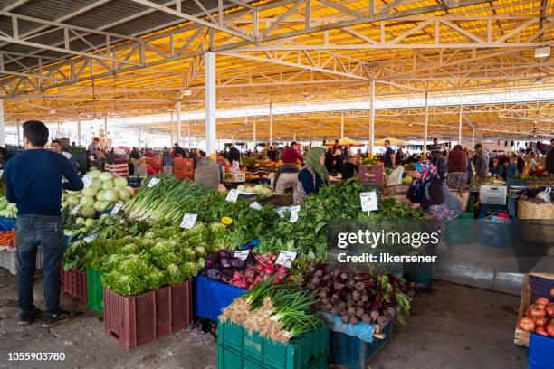 loja de fruta em ayvalık - mercado de produtos da fazenda - fotografias e filmes do acervo