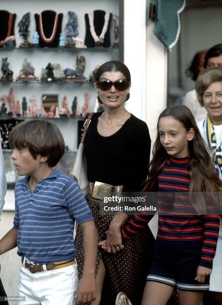 Jackie Kennedy and Family Shopping in Capri - August 24, 1970