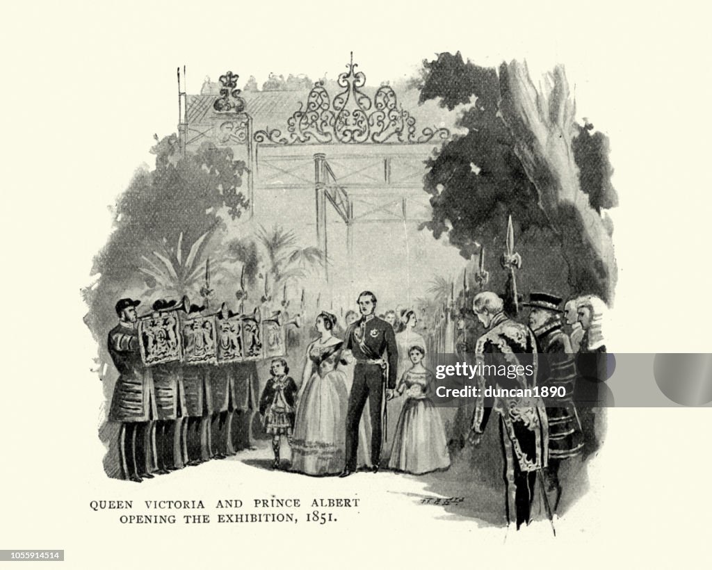 Queen Victoria and Prince Albert opening the Great Exhibition