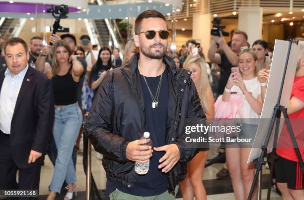 Scott Disick and and Sofia Richie make a store appearance at Windsor Smith at Chadstone Shopping Centre on November 1, 2018 in Melbourne, Australia.