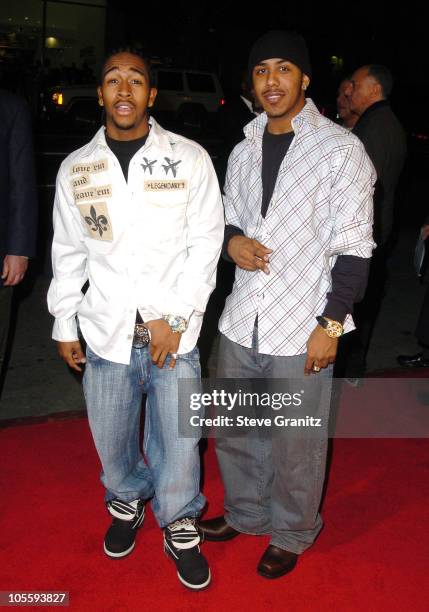 Marcus Houston and Omarion during "Coach Carter" Los Angeles Premiere - Arrivals at Grauman's Chinese Theatre in Hollywood, California, United States.