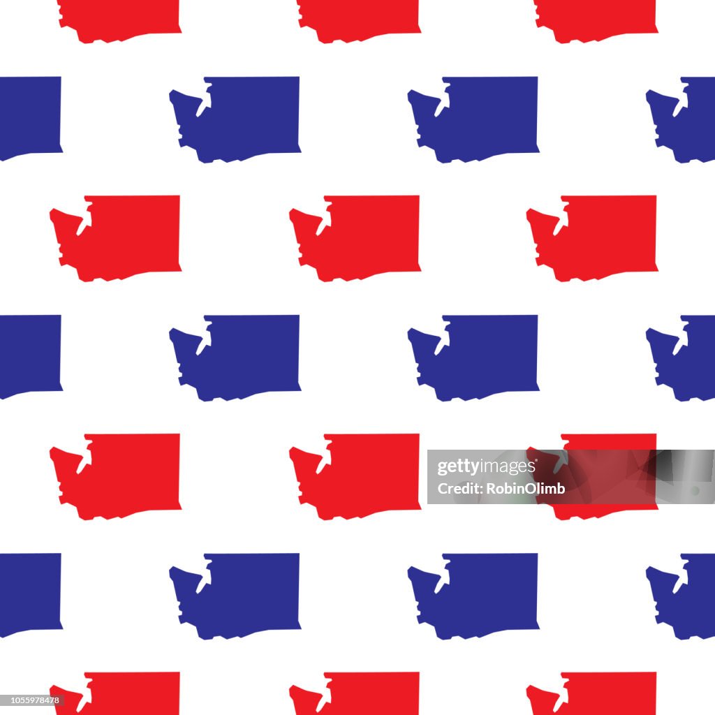 Washington Pattern Blue And Red Washington Seamless Pattern High-Res Vector Graphic ...