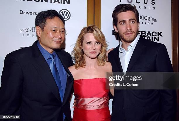 Ang Lee, director of "Brokeback Mountain," Linda Cardellini and Jake Gyllenhaal