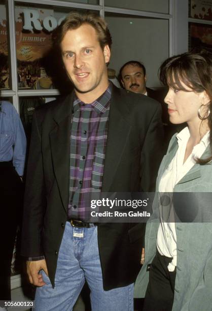 Dave Coulier and Alanis Morissette during "Indian Summer" Cast and Crew Parking Lot Barbecue at Roots Clothing Store in Beverly Hills, California,...