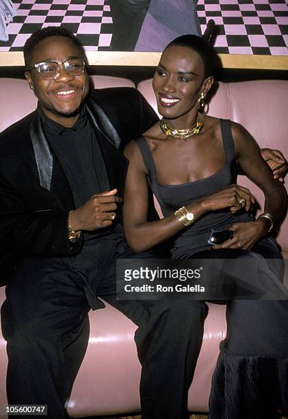 Malcolm Jamal-Warner and Grace Jones during Grace Jones' 42nd Birthday Party- May 21, 1990 at Stringfellow's Nightclub in New York City, NY, United...