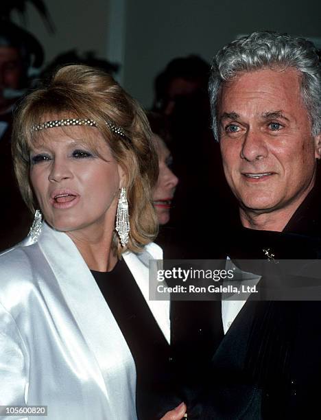 Angie Dickinson and Tony Curtis during AFI Lifetime Achievement Award to Billy Wilder at Beverly Hilton Hotel in Beverly Hills, California, United...