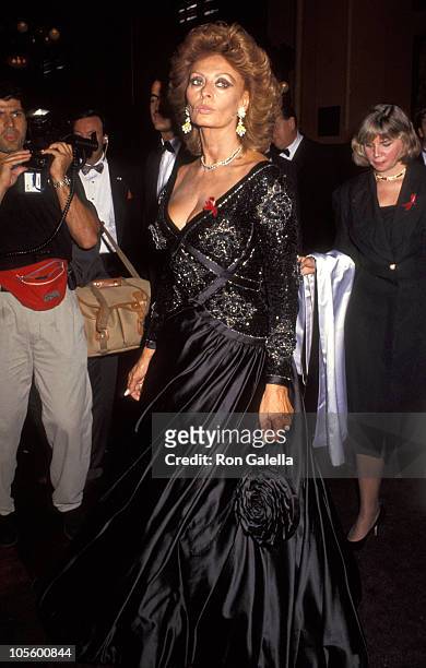 Sophia Loren during "Valentino : Thirty Years of Magic" Gala Retrospective at 67th Street Armory in New York City, New York, United States.