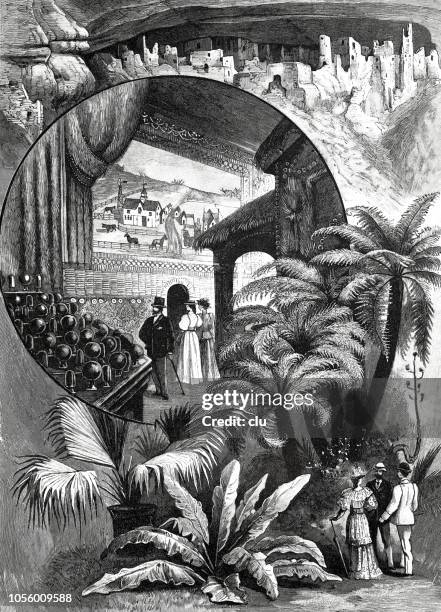 Composite Illustrations From The Worlds Fair In Chicago The House Of Illionois High-Res Vector Graphic