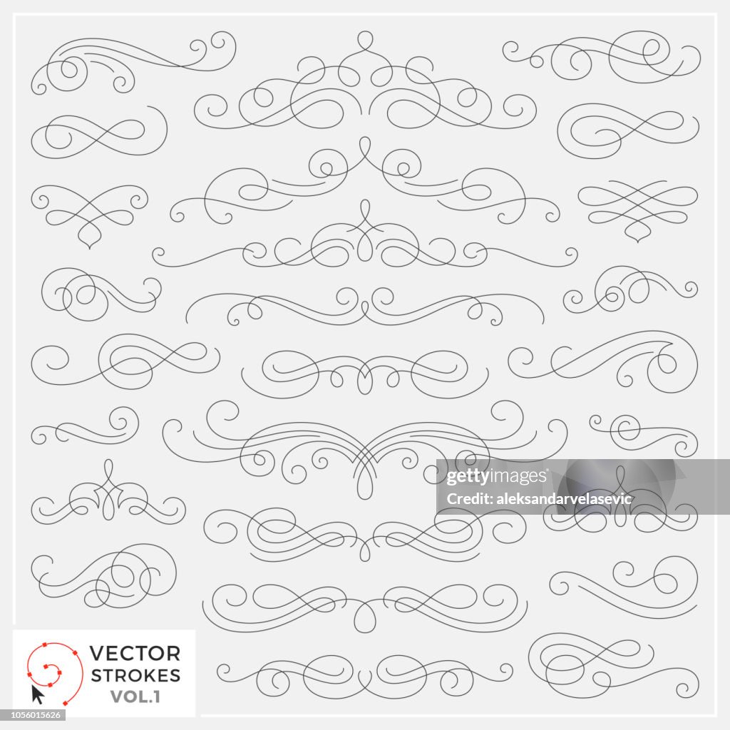 Remolinos de dibujo vectorial