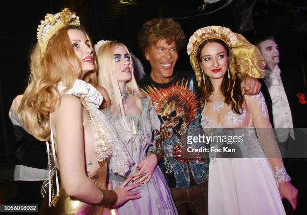 Gor Bogdanoff and guests attend the Bal Des Vampires Hosted by Le Bal des Princesses At The Pachmama Club on October 31, 2018 in Paris, France.
