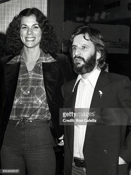 Ringo Starr and girlfriend Nancy Lee Andrews during Ringo Starr Sighting at Mr Chows Restaurant - January 17, 1978 at Mr Chows Restaurant in Beverly...