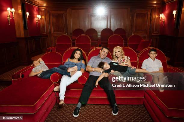 Cake Boss - Buddy Valastro and family are photographed for People Magazine on June 20, 2018 at home in Montville, New Jersey.