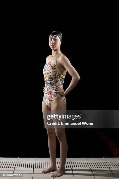 Xuwei Peng of China poses during FINA Swimming World Cup 2018... ニュース写真