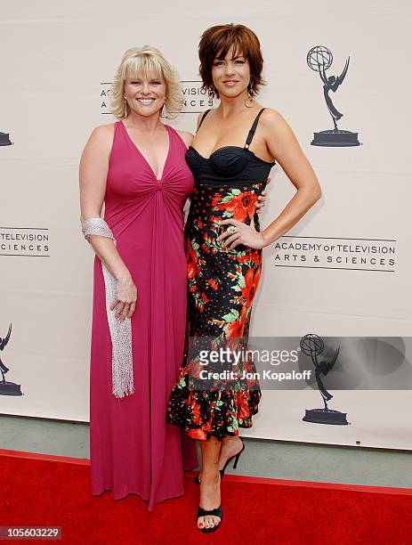 Judi Evans and Julie Pinson during The 33rd Annual Daytime Creative Arts Emmy Awards in Los Angeles - Arrivals at The Grand Ballroom at Hollywood and...