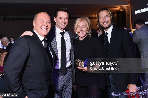 Michael Kors, Hugh Jackman, Deborra-lee Furness and Lance LePere attend The 12th Annual Golden Heart Awards at Spring Studios on October 16, 2018 in...
