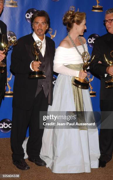 Al Pacino and Meryl Streep, winners of Outstanding Lead Actor in a Miniseries or a Movie, Outstanding Lead Actress in a Miniseries or a Movie,...