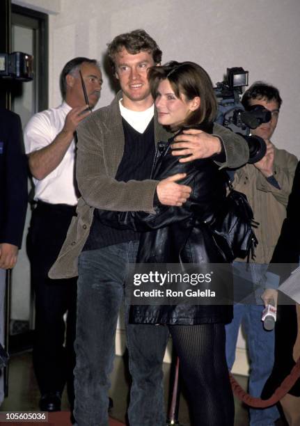 Tate Donovan and Sandra Bullock during "On Deadly Ground" Los Angeles Premiere at Mann's Bruin Theater in Westwood, California, United States.