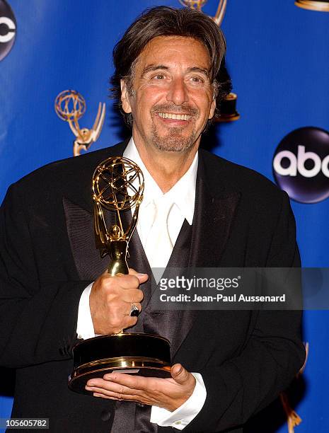 Al Pacino, winner of Outstanding Lead Actor In A Miniseries Or A Movie, "Angels in America"