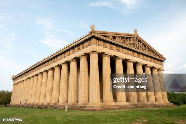 the nashville parthenon - nashville park stock pictures, royalty-free photos & images