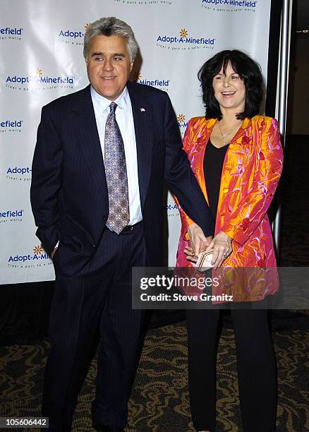 Jay Leno and Wife Mavis during 4th Annual Adopt-A-Minefield Gala at Century Plaza Hotel in Century City, California, United States.