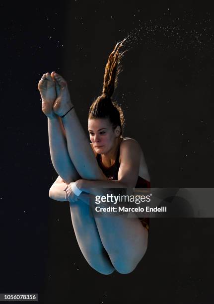 Elena Wassen of Germany compete in the Mixed International Team Final during Day 11 of Buenos Aires Youth Olympic Games 2018 at Europe Pavilion in...