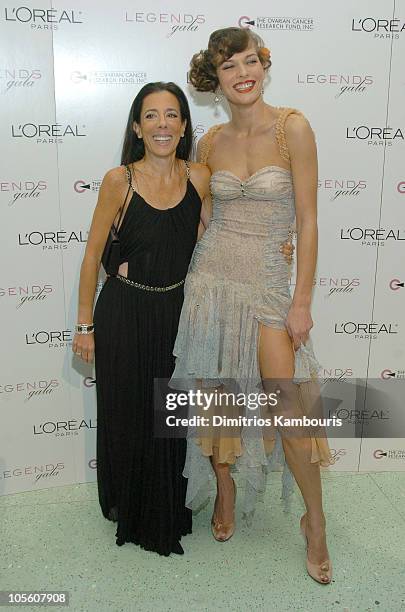 Faith Kates Kogan and Milla Jovovich during Stars Light Up The 2nd Annual Legends Gala Hosted by OCRF and Loreal at Metropolitan Pavillion and Altman...