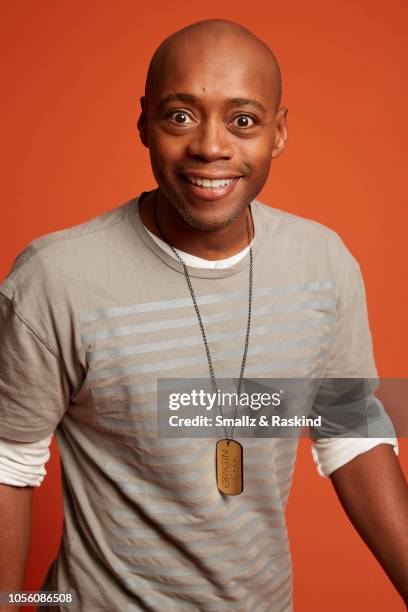 Fraser James from YouTube's 'Origin' poses for a portrait in the Getty Images Portrait Studio powered by Pizza Hut at San Diego 2018 Comic Con at...