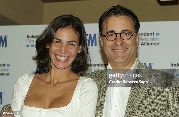 Ines Sastre and Andy Garcia during American Film Market - AFM/AFI Fest Filmmaker Reception at Lowes Hotel in Santa Monica, California, United States.