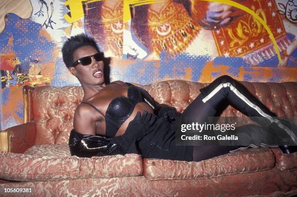 Grace Jones during Party for Angelo Colon - January 10, 1991 at Limelight in New York City, New York, United States.