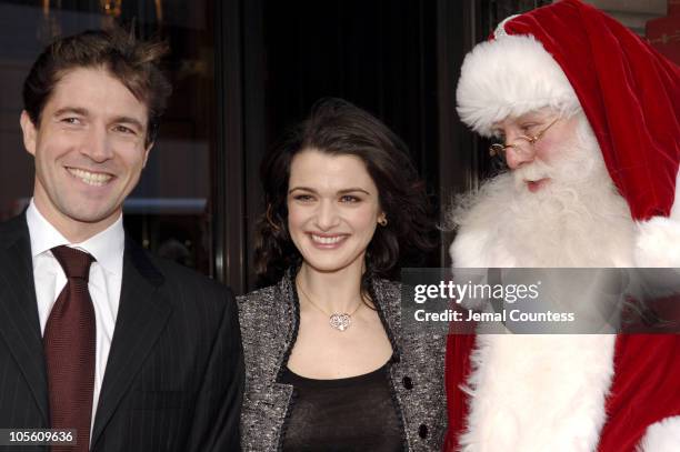 Frederic De Narp, President and CEO of Cartier, Rachel Weisz and the Cartier Santa