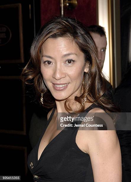 Michelle Yeoh during "Memoirs of a Geisha" New York City Premiere - Inside Arrivals at Ziegfeld Theater in New York City, New York, United States.