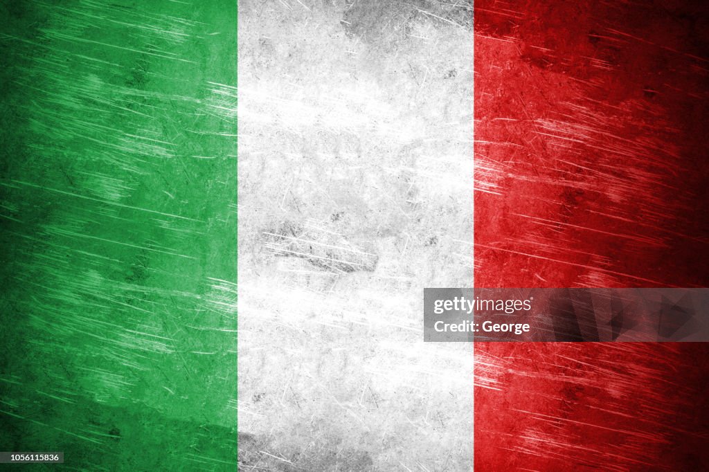 Flag of Italy, steel texture