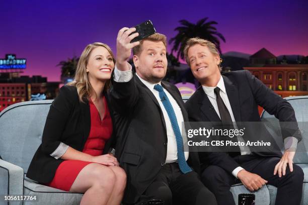 Katie Hill and Greg Kenner on The Late Late Show with James Corden airing Tuesday, October 30, 2018.