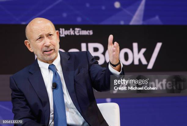 Lloyd Blankfein, Senior Chairman, The Goldman Sachs Group, Inc speaks onstage during the 2018 New York Times Dealbook on November 1, 2018 in New York...
