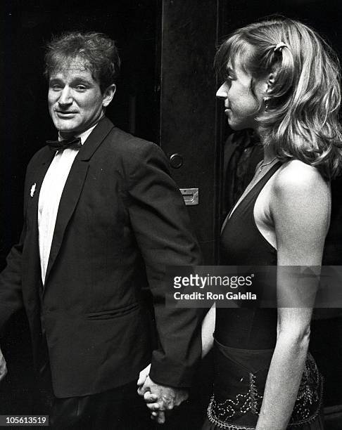 Robin Williams and Wife Valerie Williams during "The World According to Garp" Wrap Party at Savoy in New York City, New York, United States.