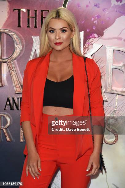 Nicola McLean attends the European Premiere of Disney's "The Nutcracker And The Four Realms" at Vue Westfield on November 1, 2018 in London, England.