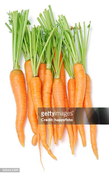 carrot on white - carrot isolated stock pictures, royalty-free photos & images