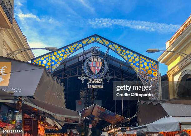 mercado de la boqueria - the ramblas stock pictures, royalty-free photos & images