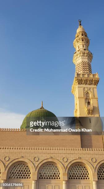 low angle view of al-masjid an-nabawi - madina mosque stock pictures, royalty-free photos & images