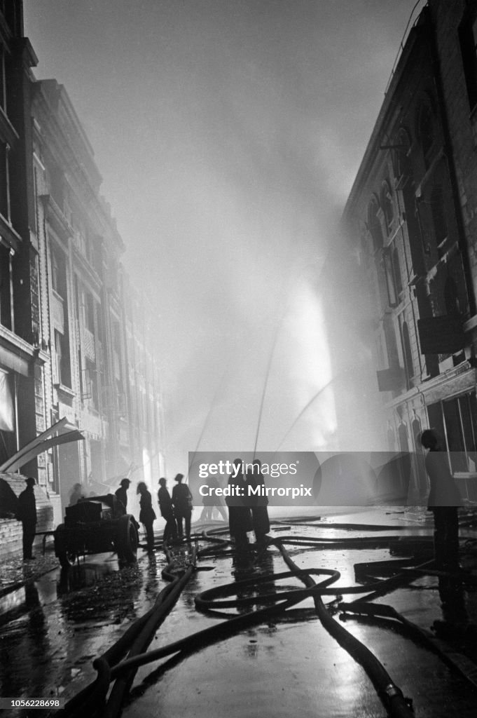 Air Raid near Piccadilly, London during Blitz 1940