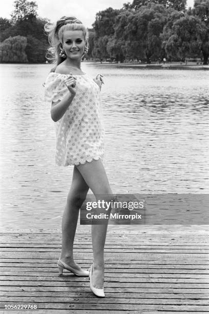 Celeste Yarnall, American actress, The Boating Lake, Regents Park, London, Wednesday 16th August 1967. Celeste Yarnall will be playing the role of a...