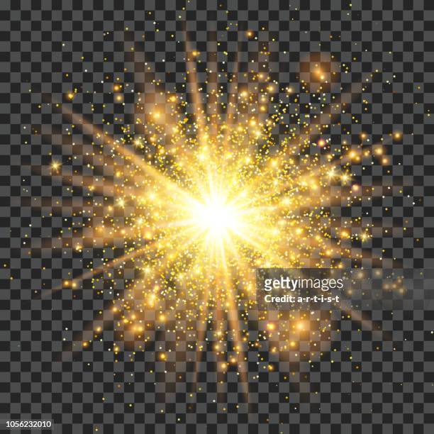 golden dust - star shape stock illustrations