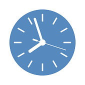 Clock icon in blue circle