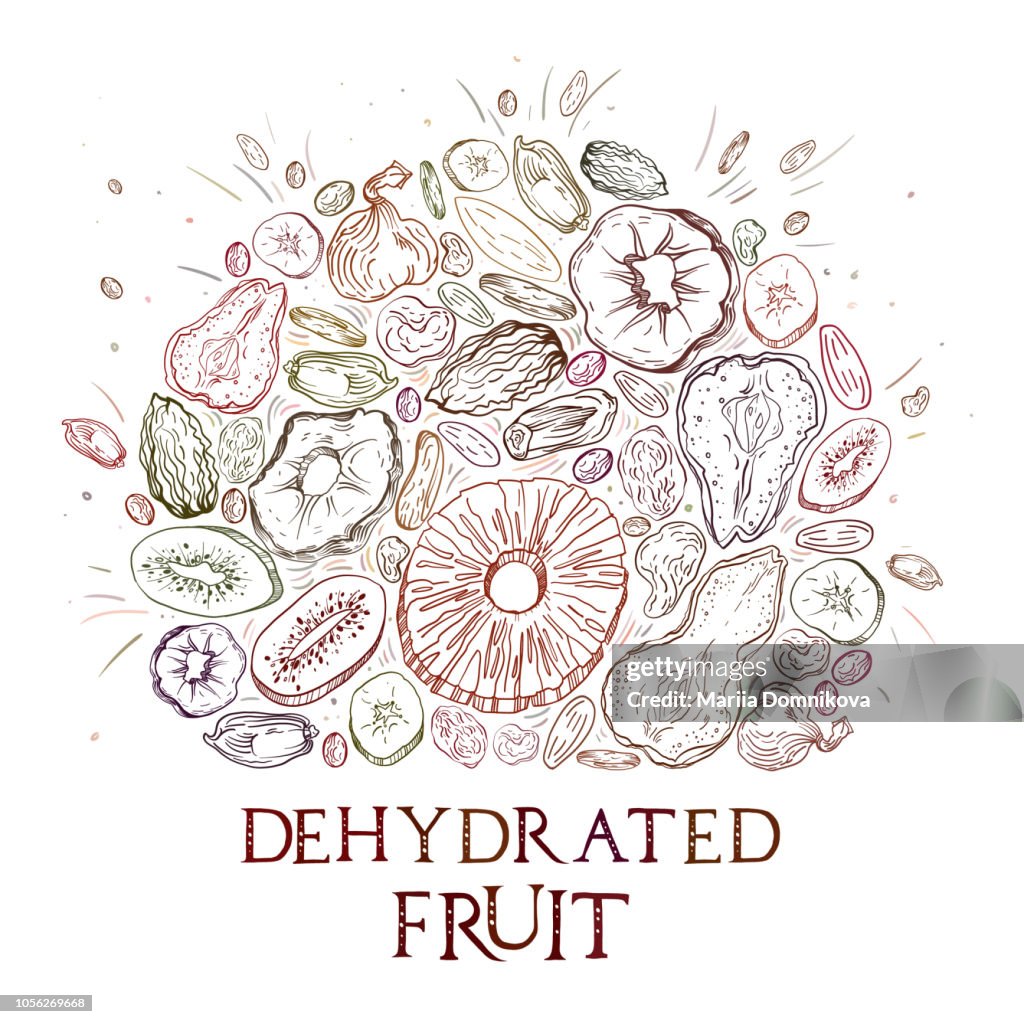 Dehydrated fruit pattern