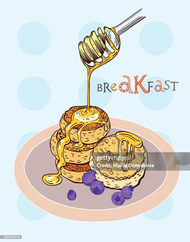 Sweet cottage cheese pancake